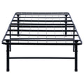 Black Twin Platform Bed Twin Black Metal Bedroom Contemporary,Modern Bed Frame Steel