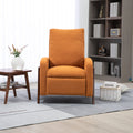 Coolmore Recliner Chair Adjustable Home Theater Single Fabric Recliner Sofa Furniture With Thick Seat Cushion And Backrest Modern Living Room Recliners Orange Boucle