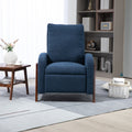 Coolmore Recliner Chair Adjustable Home Theater Single Fabric Recliner Sofa Furniture With Thick Seat Cushion And Backrest Modern Living Room Recliners Navy Boucle