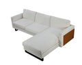 Sofa The Best Choice Products Upholstered Sectional Sofa For Families, Apartments, Dormitories, Award Rooms, Compact Space With Chaise Longue, 3 Seats, L Shaped Design, Off White Cream White Linen Dining Room Medium Soft Metal & Wood 3 Seat