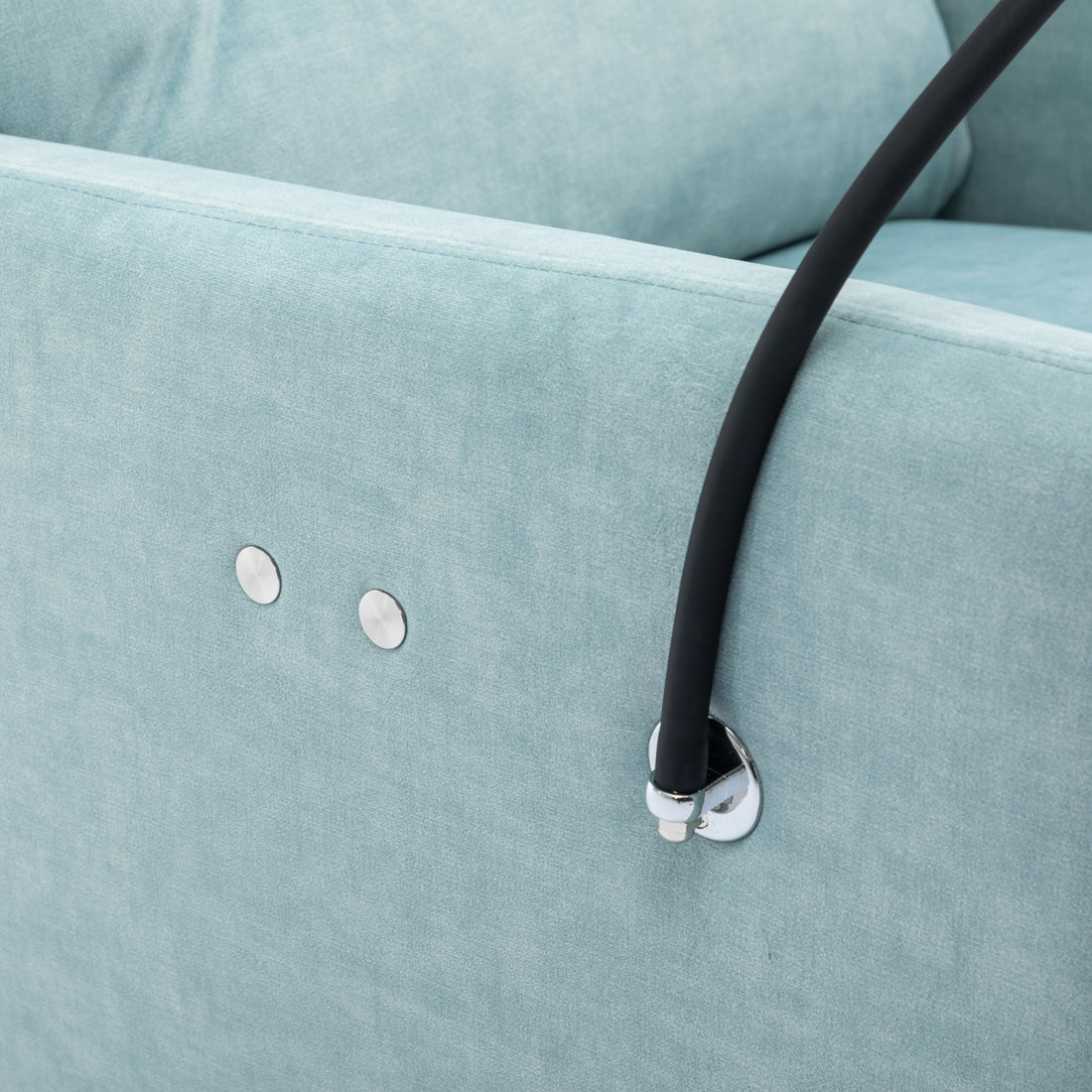 270 Degree Swivel Electric Recliner Home Theater Seating Single Reclining Sofa Rocking Motion Recliner With A Phone Holder For Living Room, Blue Blue Foam Polyester