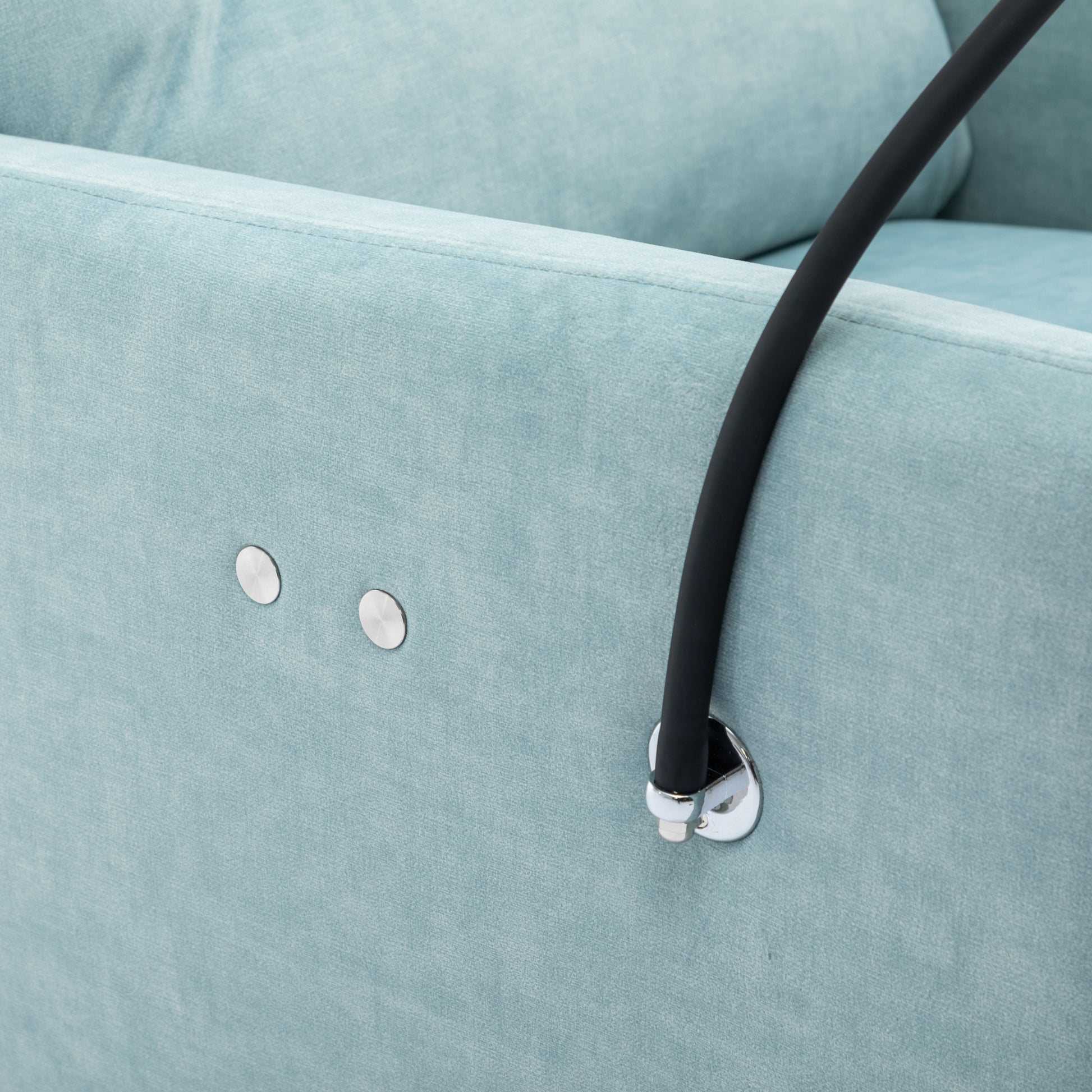 270 Degree Swivel Electric Recliner Home Theater Seating Single Reclining Sofa Rocking Motion Recliner With A Phone Holder For Living Room, Blue Blue Foam Polyester