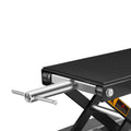 Motorcycle Lift Scissor Jack Steel Wide Deck Hoist Crank Center Stand 1100 Lbs Capacity For Motorcycles, Atvs, Dirt Bikes Black And Silver Steel
