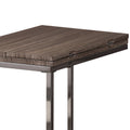 Weathered Grey And Black Snack Table With Expandable Top Grey Brown Folding Primary Living Space Industrial Rectangular Folding Tables Wood