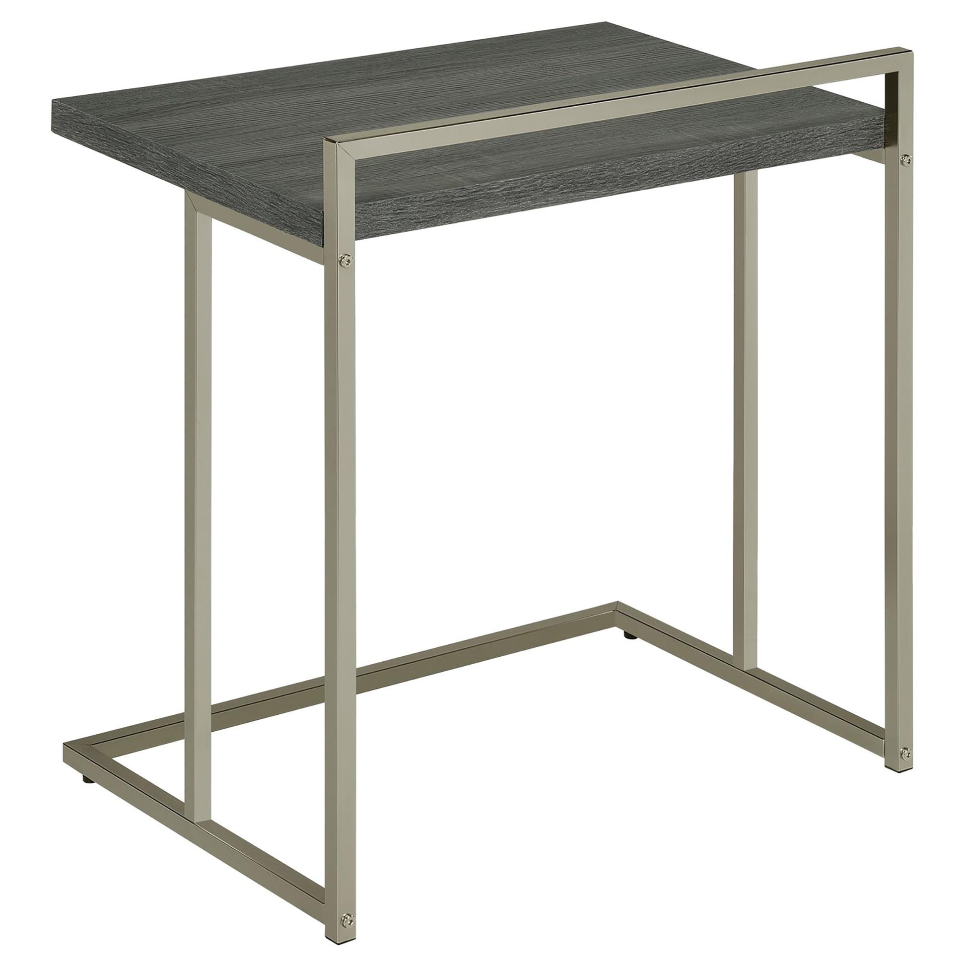 Weathered Grey Rectangular Top Snack Table Grey Gray Primary Living Space Contemporary,Modern Rectangular Rectangular Wood Sled