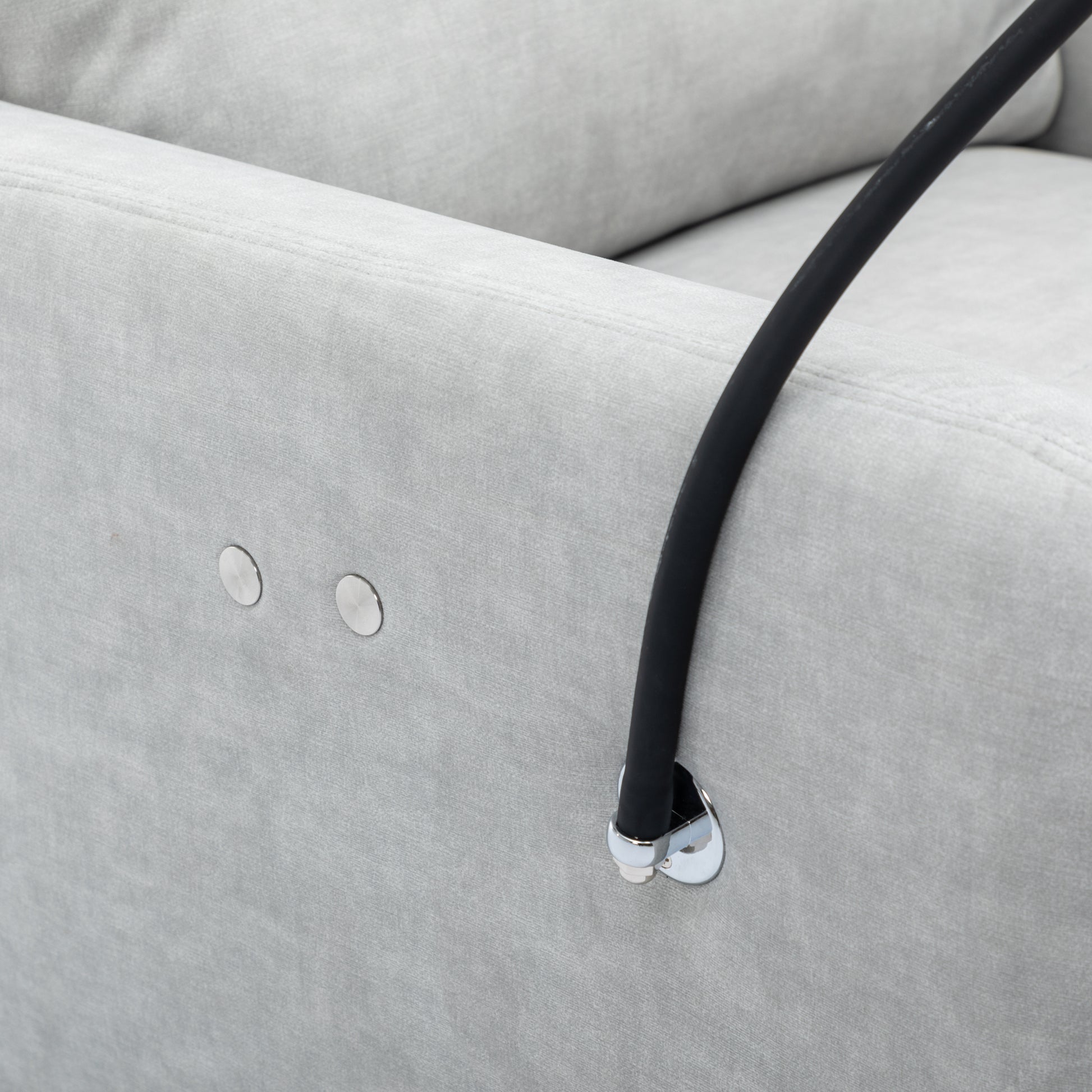 270 Degree Swivel Electric Recliner Home Theater Seating Single Reclining Sofa Rocking Motion Recliner With A Phone Holder For Living Room, Grey Grey Foam Polyester