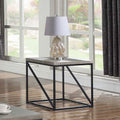 Sonoma Grey Square End Table Grey Gray Primary Living Space Industrial Square Coffee & End Tables Wood Sled