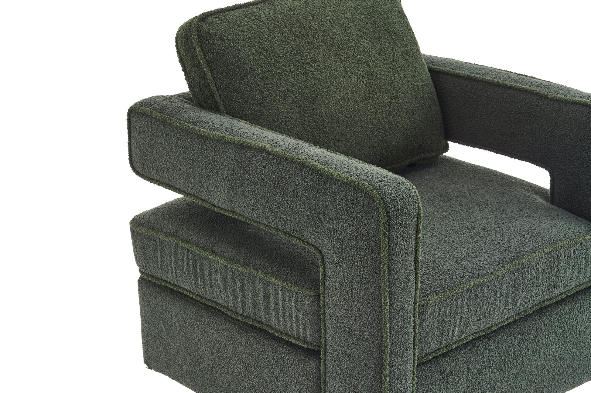 Swivel Barrel Chair For Living Room,360 Degree Swivel Club Modern Accent Single Sofa Chair, Small Leisure Arm Chair For Nursery, Hotel, Bedroom, Office Green Primary Living Space Modern Faux Fur