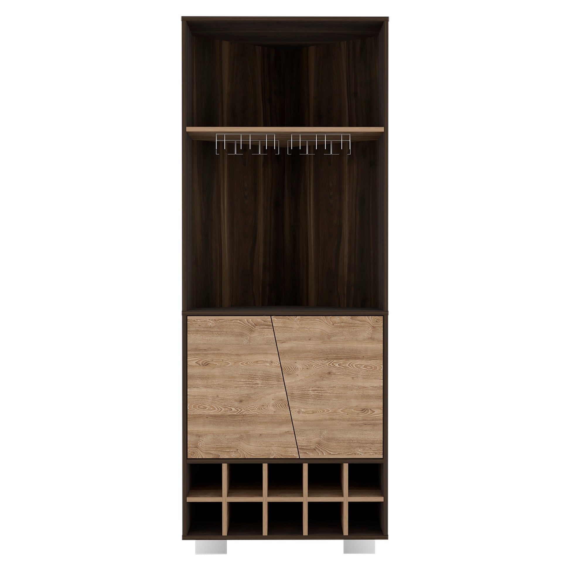 Corner Bar Cabinet Albarr, Living Room, Dark Oak Pine Dark Oak Particle Board Particle Board