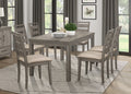 Weathered Gray Finish Rustic Style Dining Table Melamine Top 1Pc Transitional Framing Wooden Furniture Gray Dining Room Rustic,Transitional Wood