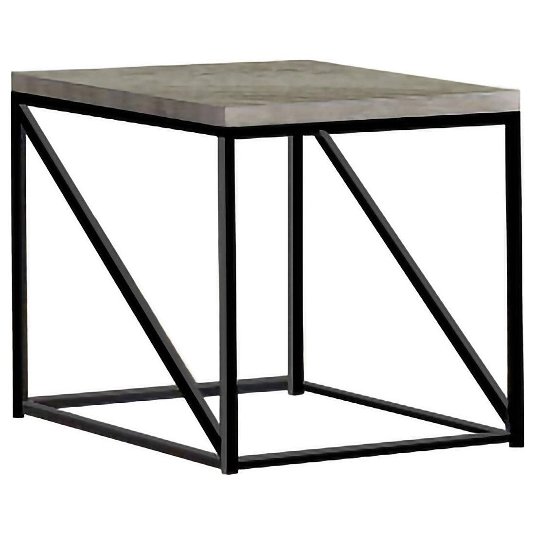 Sonoma Grey Square End Table Grey Gray Primary Living Space Industrial Square Coffee & End Tables Wood Sled