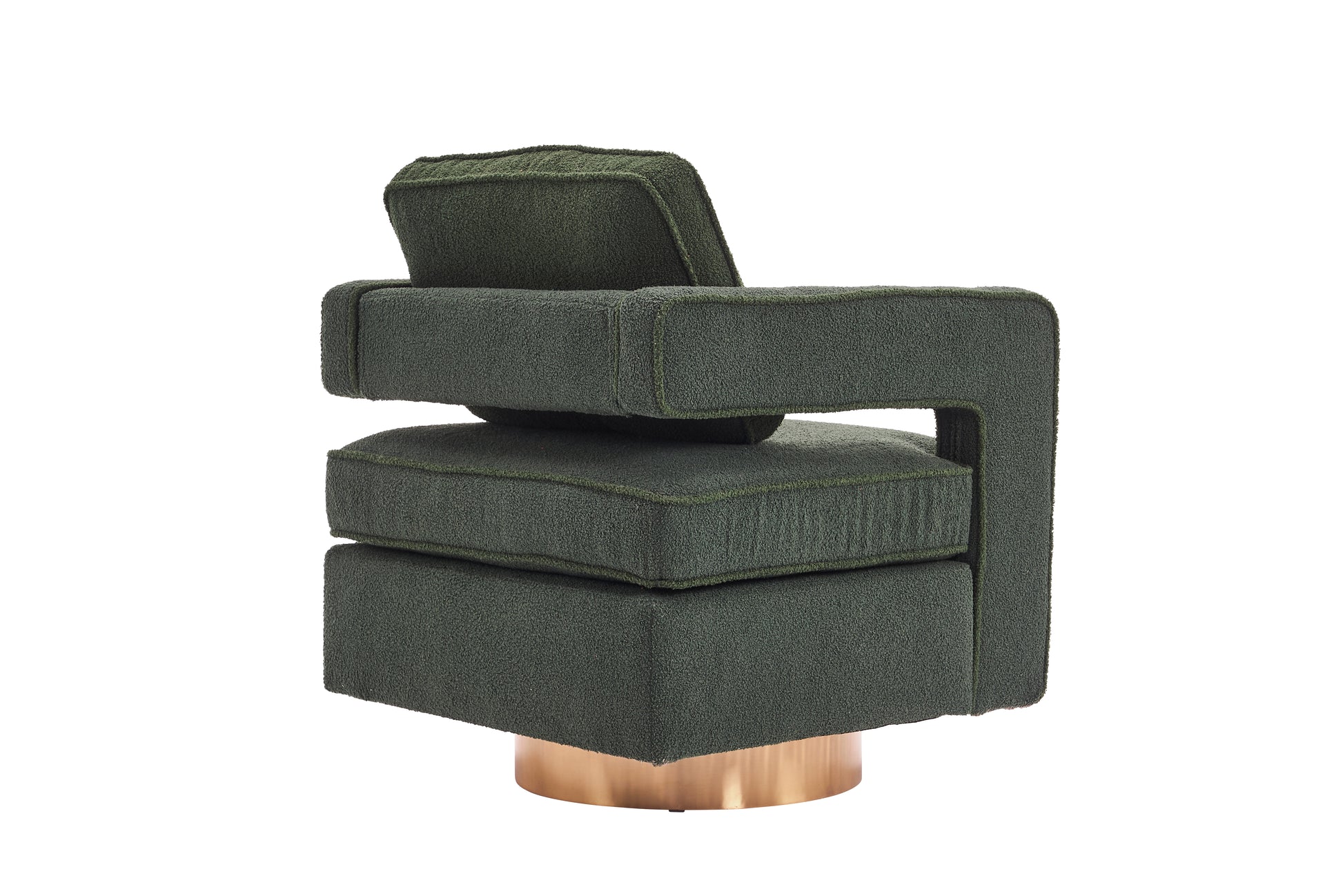 Swivel Barrel Chair For Living Room,360 Degree Swivel Club Modern Accent Single Sofa Chair, Small Leisure Arm Chair For Nursery, Hotel, Bedroom, Office Green Primary Living Space Modern Faux Fur