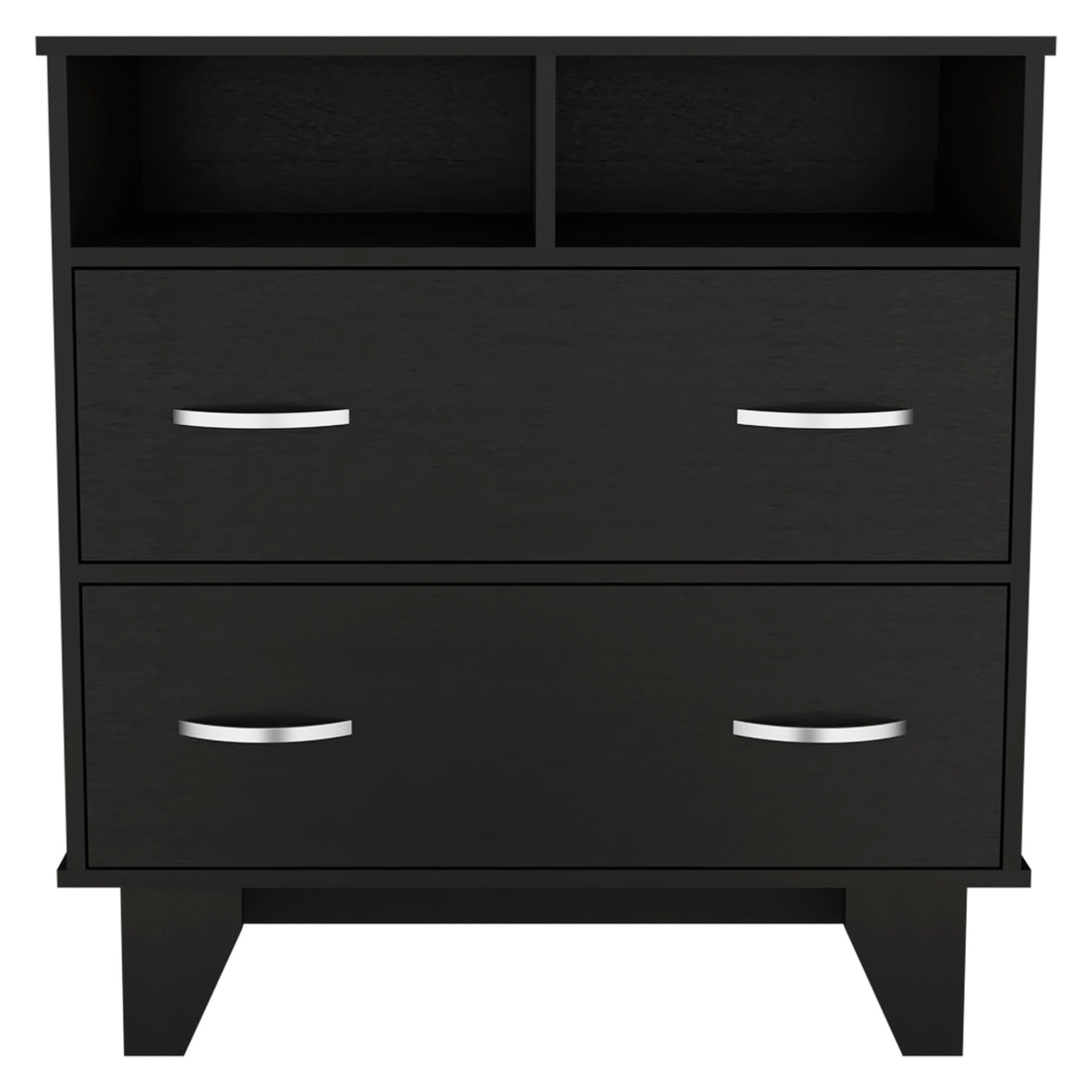 Double Drawer Dresser Arabi, Bedroom, Black Black Particle Board Particle Board