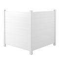 Privacy Fence Panels Kit Air Conditioner Trash Can Enclosure Vinyl White Color White Garden & Outdoor Vinyl