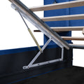 Full Size Storage Upholstered Hydraulic Platform Bed With 2 Shelves, 2 Lights And Usb, Blue Box Spring Not Required Full Blue Wood Bedroom Bed Frame Velvet Upholstered