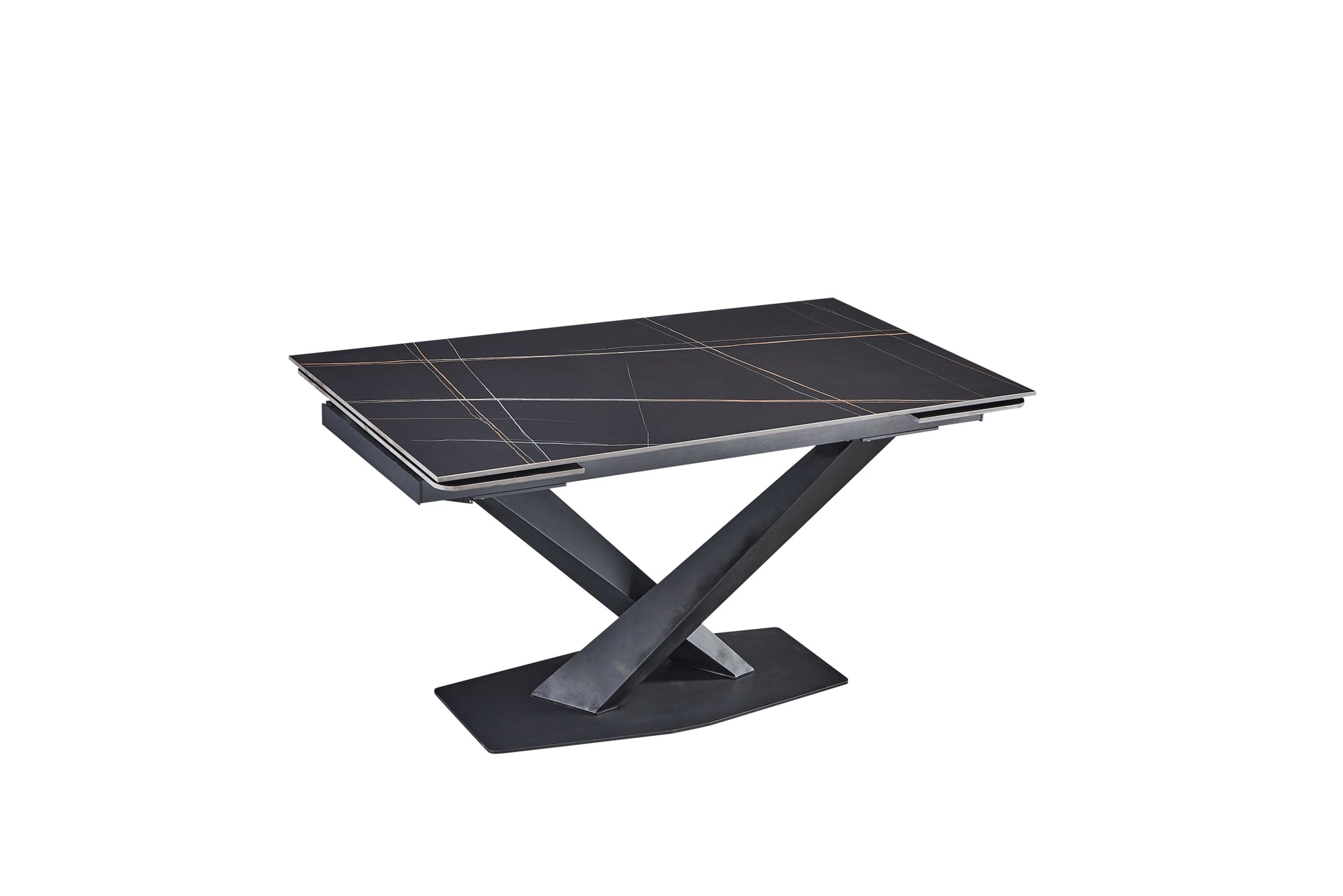 Lauren Black Gold Carbon Steel Rock Board With Black Sand Finish Supports Up To 122.55 Kg Excluding Chairs Black Carbon Steel