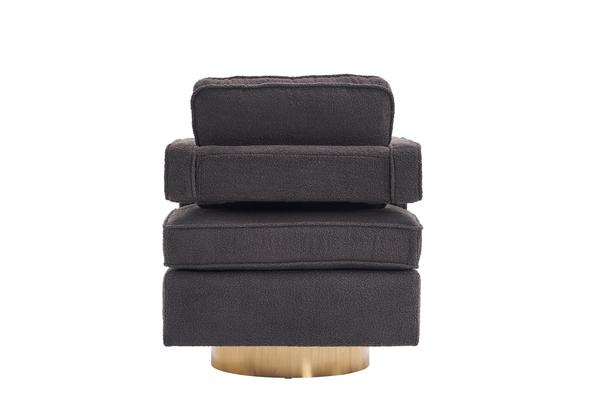 Swivel Barrel Chair For Living Room,360 Degree Swivel Club Modern Accent Single Sofa Chair, Small Leisure Arm Chair For Nursery, Hotel, Bedroom, Office Grey Primary Living Space Modern Faux Fur