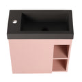 20'' Floating Wall Mounted Bathroom Vanity With Resin Sink & Soft Close Cabinet Door Pink Black 1 1 Soft Close Doors Bathroom Wall Mounted Modern Plywood