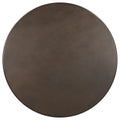 Rustic Dark Russet And Antique Bronze Round Bar Table Brown Brown Dining Room Industrial Freestanding Round Kitchen & Dining Tables Metal Pedestal