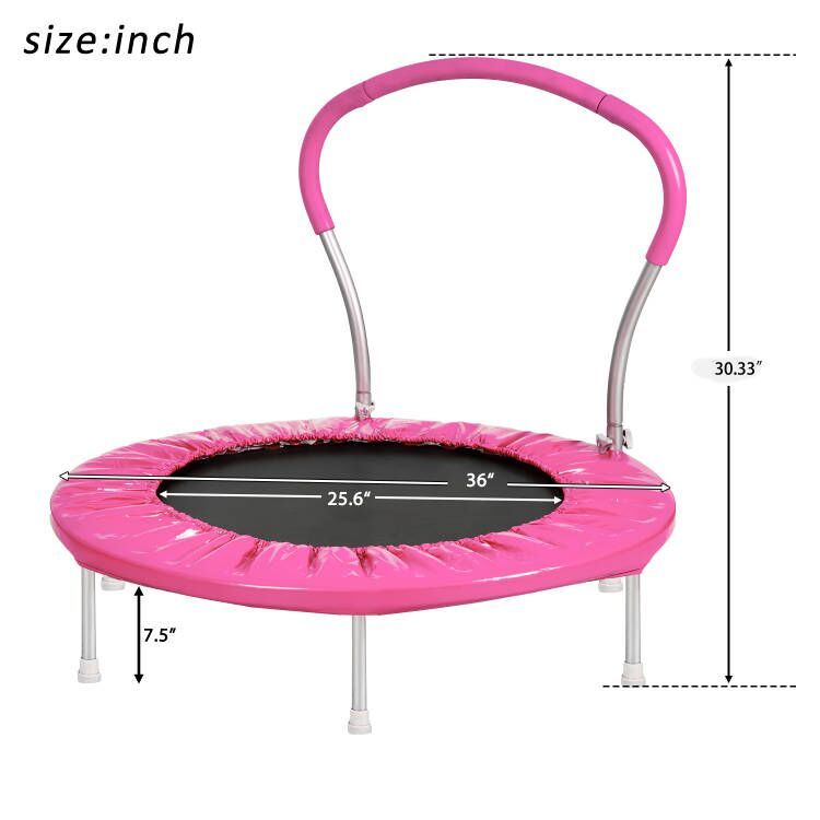 36" Trampoline With Handle Pi Metal