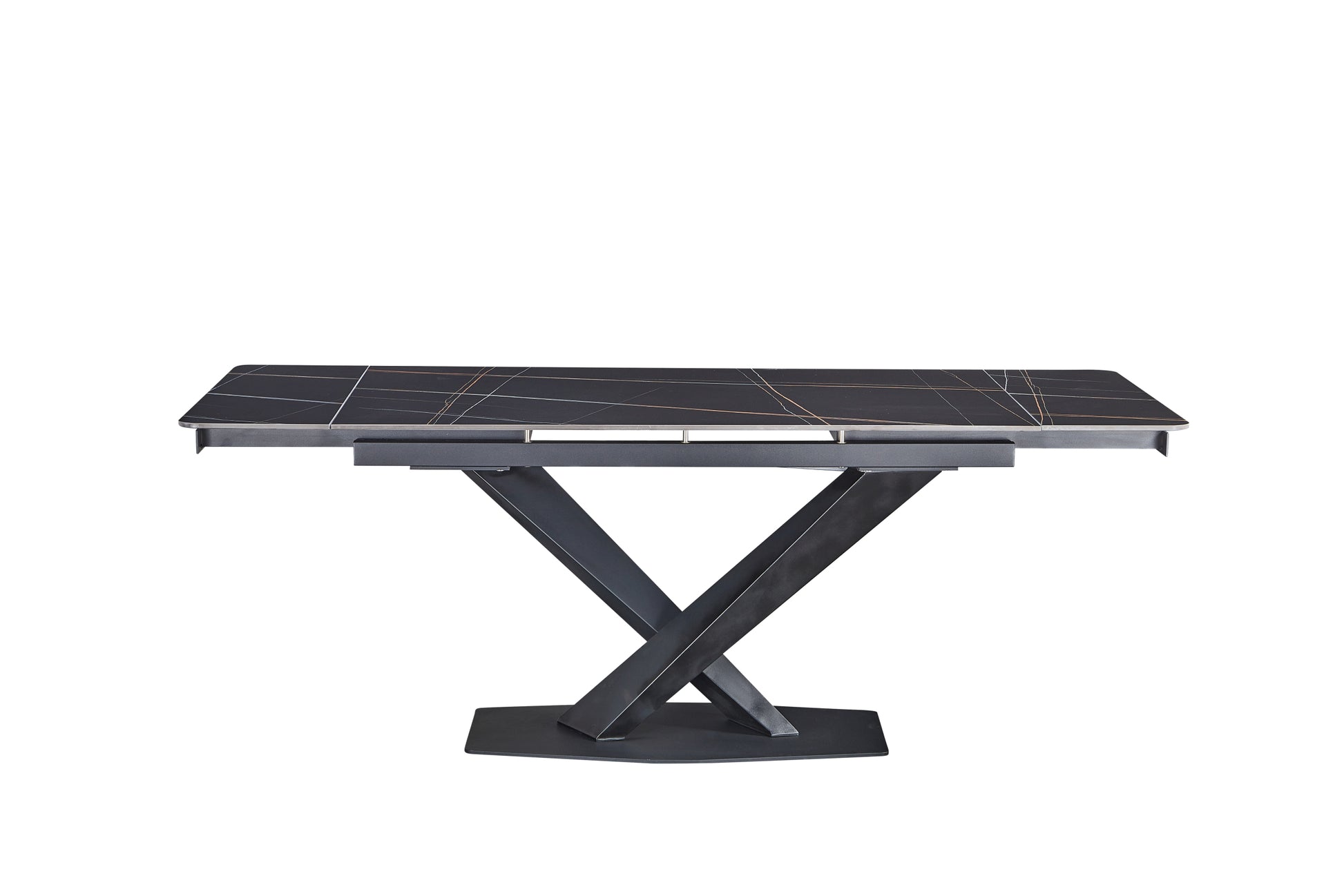 Lauren Black Gold Carbon Steel Rock Board With Black Sand Finish Supports Up To 122.55 Kg Excluding Chairs Black Carbon Steel