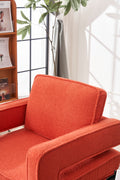 Swivel Barrel Chair For Living Room,360 Degree Swivel Club Modern Accent Single Sofa Chair, Small Leisure Arm Chair For Nursery, Hotel, Bedroom, Office Orange Primary Living Space Modern Faux Fur