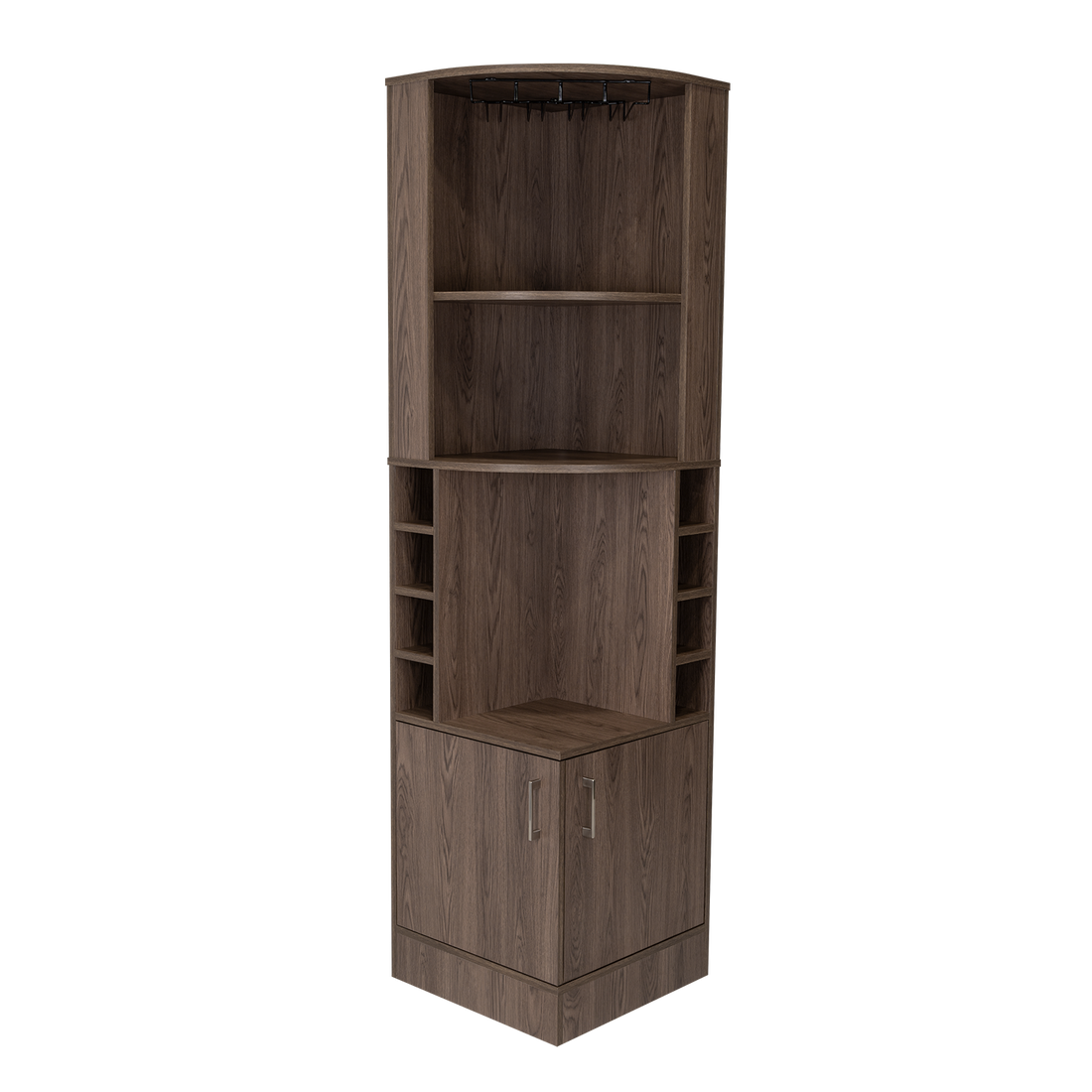 Bar Cabinet Papprika, Living Room, Dark Walnut Walnut Particle Board Particle Board