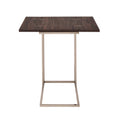 Chestnut Metal Snack Table Brown Brown Folding Primary Living Space Contemporary,Modern Rectangular Folding Tables Metal