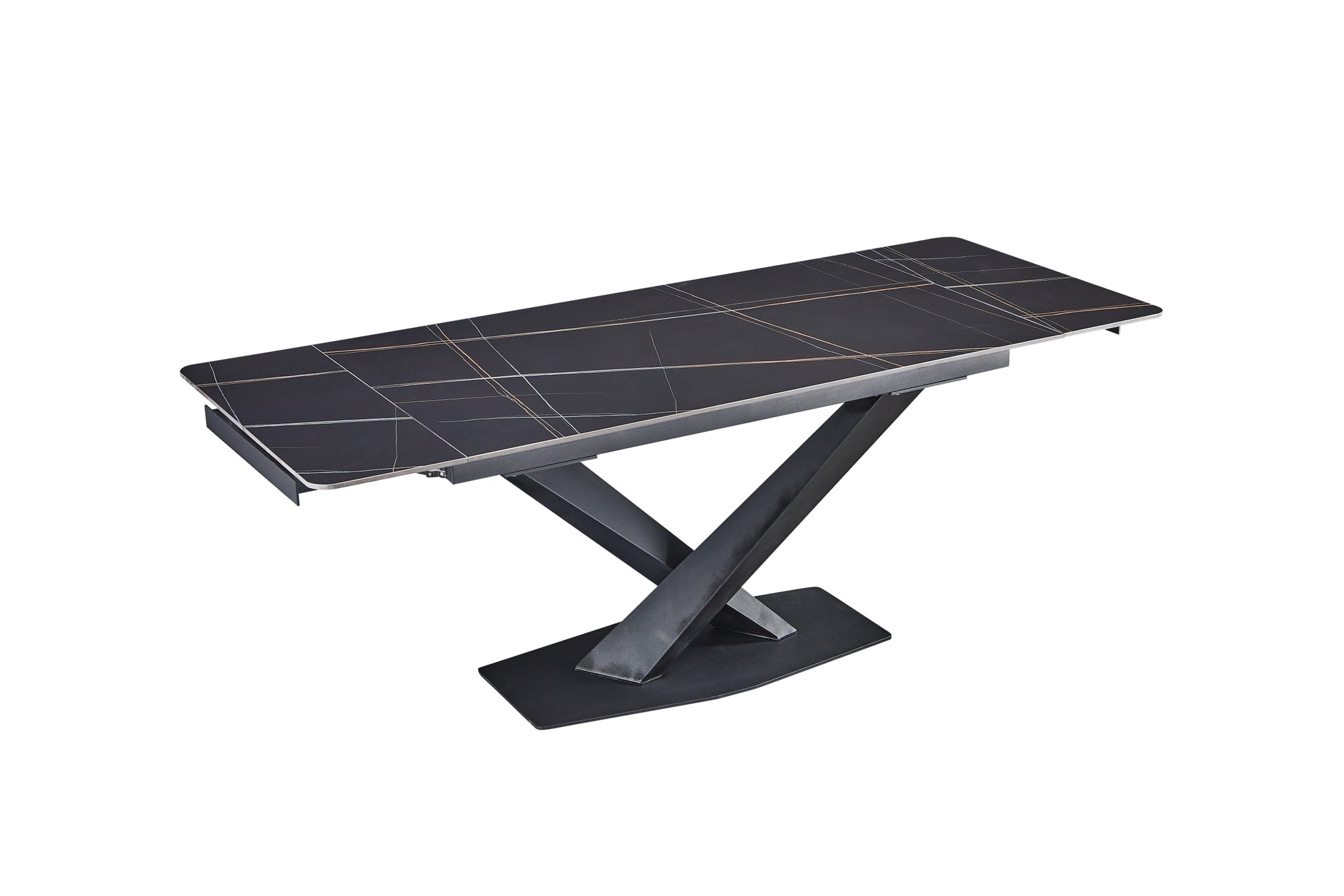 Lauren Black Gold Carbon Steel Rock Board With Black Sand Finish Supports Up To 122.55 Kg Excluding Chairs Black Carbon Steel