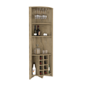 Corner Bar Cabinet Castle, Living Room, Aged Oak Beige Particle Board Particle Board