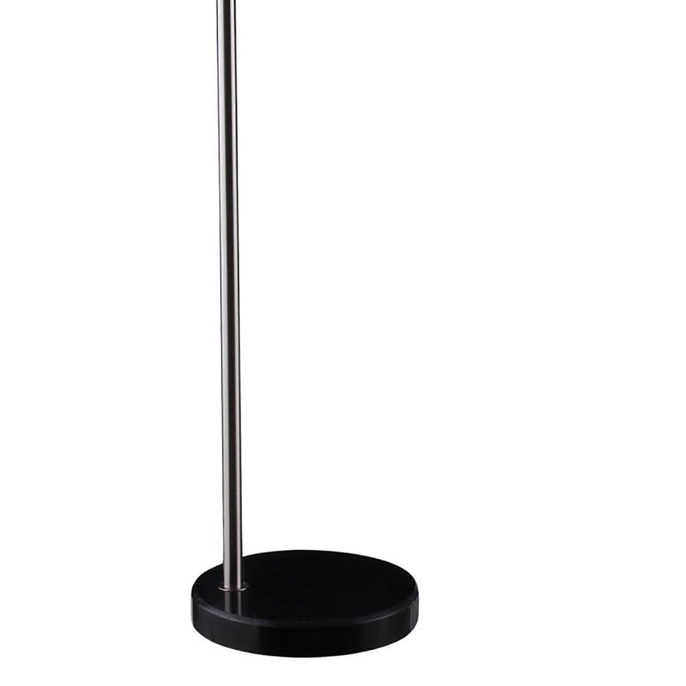 Black And Chrome Arc Floor Lamp Black Metal