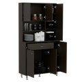 Kitchen Pantry Piacenza, Kitchen, Black Black Particle Board Particle Board