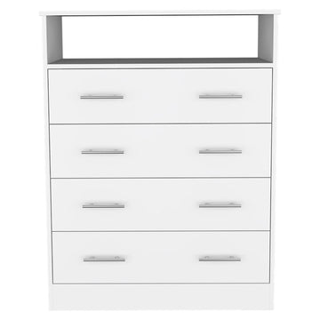 Four Drawer Dresser Wuju, Bedroom, White White Particle Board Particle Board