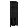 Corner Bar Cabinet Castle, Living Room, Black Black Particle Board Particle Board