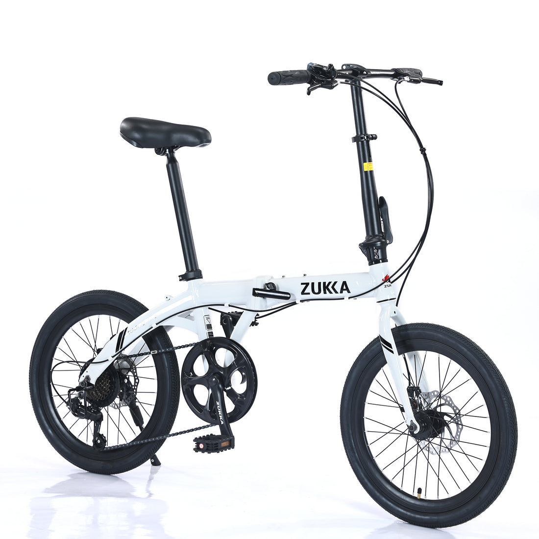 20" Folding Bike Aluminium Alloy Frame 8 Speed City Bike Cycling White Garden & Outdoor Aluminium Alloy