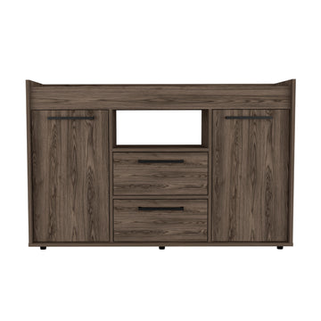 Sideboard Perssiu, Living Room, Dark Walnut Espresso Particle Board Particle Board