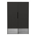 Armoire Barletta, Bedroom, Black White White Black Particle Board Particle Board