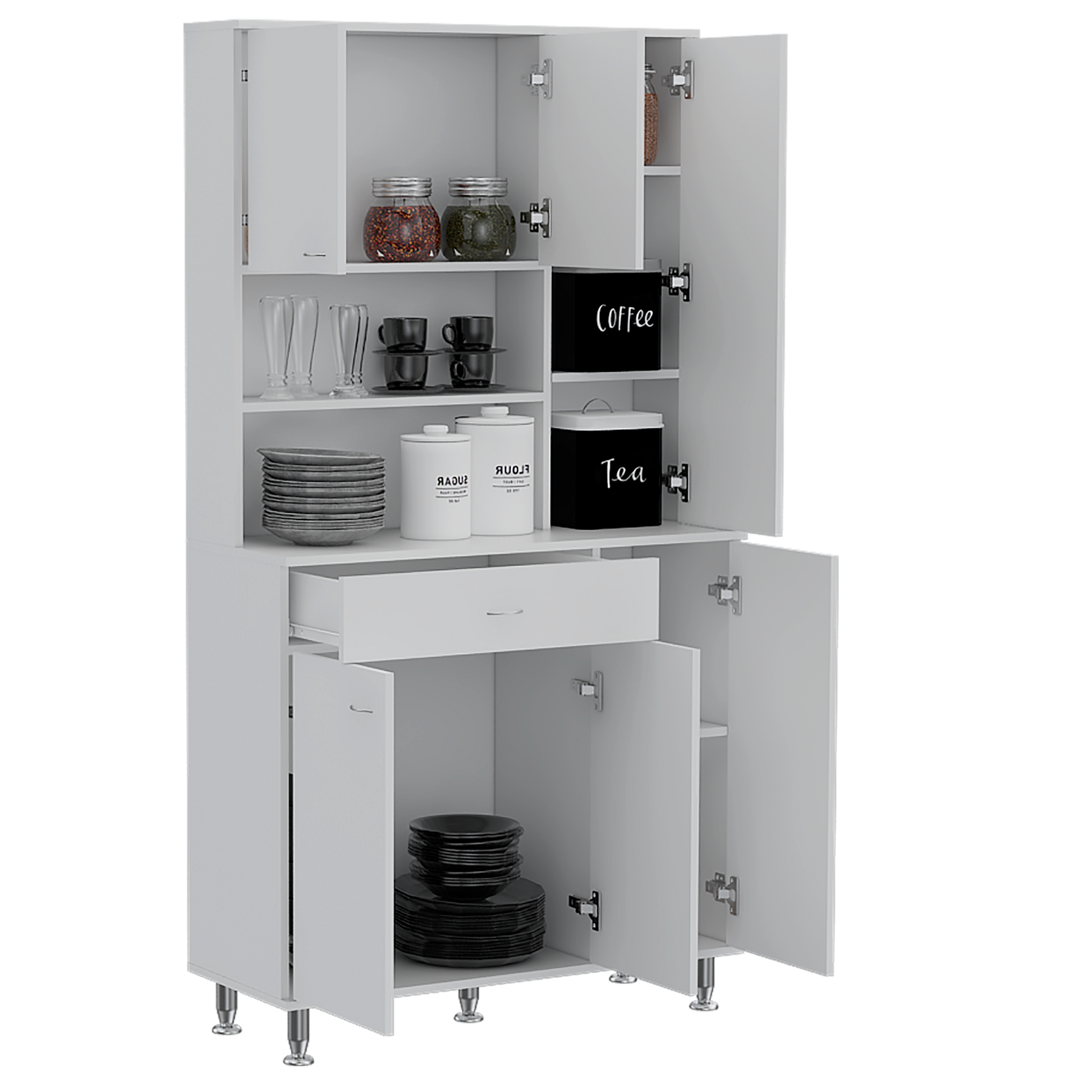 Kitchen Pantry Piacenza, Kitchen, White White Particle Board Particle Board