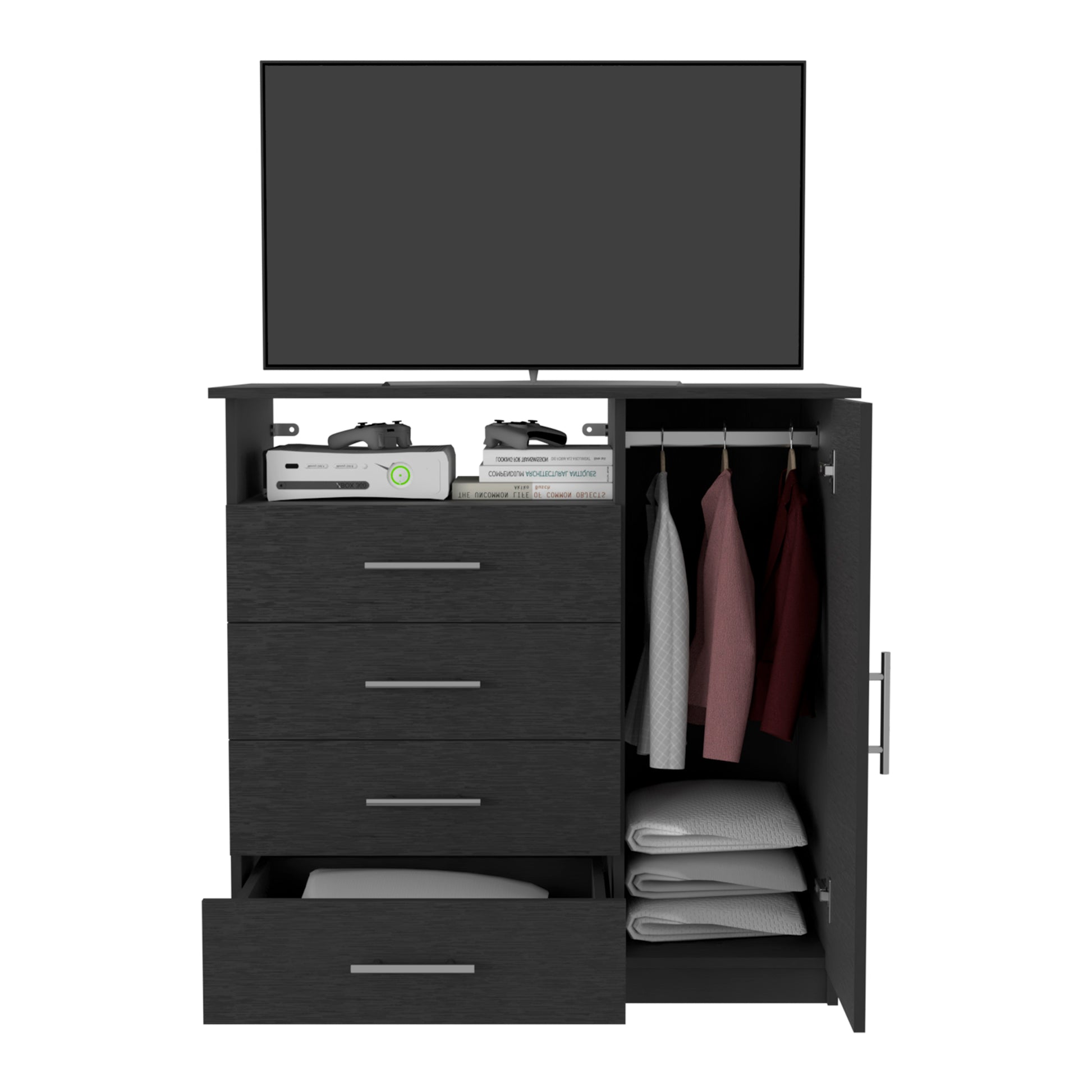 Dresser Beaufort, Bedroom, Black Black Particle Board Particle Board