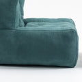 Fluffy Bean Bag Chair, Comfortable Bean Bag For Adults And Children, Super Soft Lazy Sofa Chair With Memory Foam And Ottoman, Indoor Modern Focus Bean Bag Chair For Living Room, Bedroom, Apartment Green Velvet
