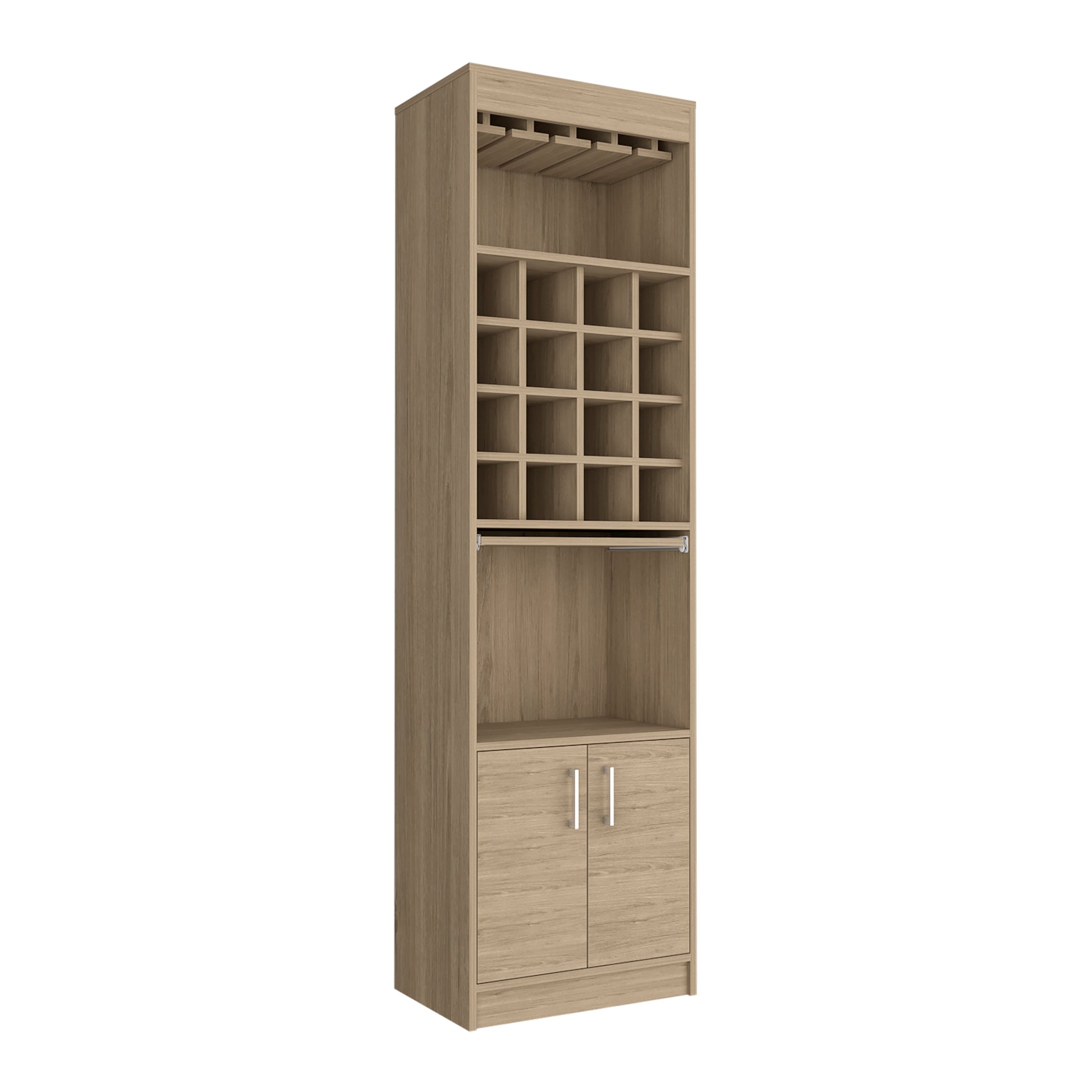 Bar Cabinet Atanasio, Living Room, Light Pine Beige Particle Board Particle Board