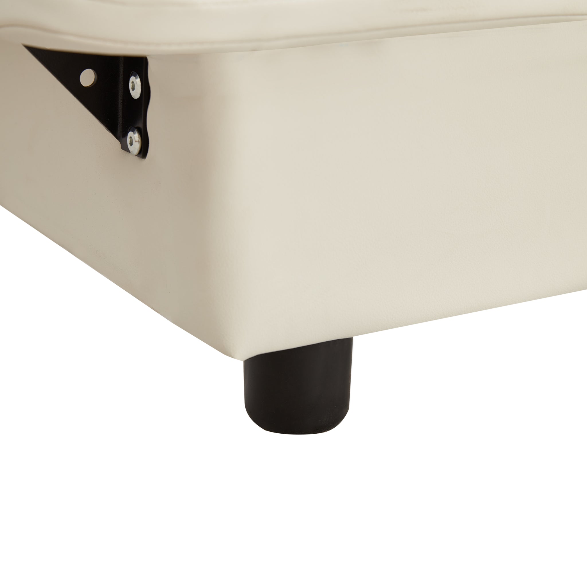 Full Size Upholstered Platform Bed with Sensor Light white-upholstered