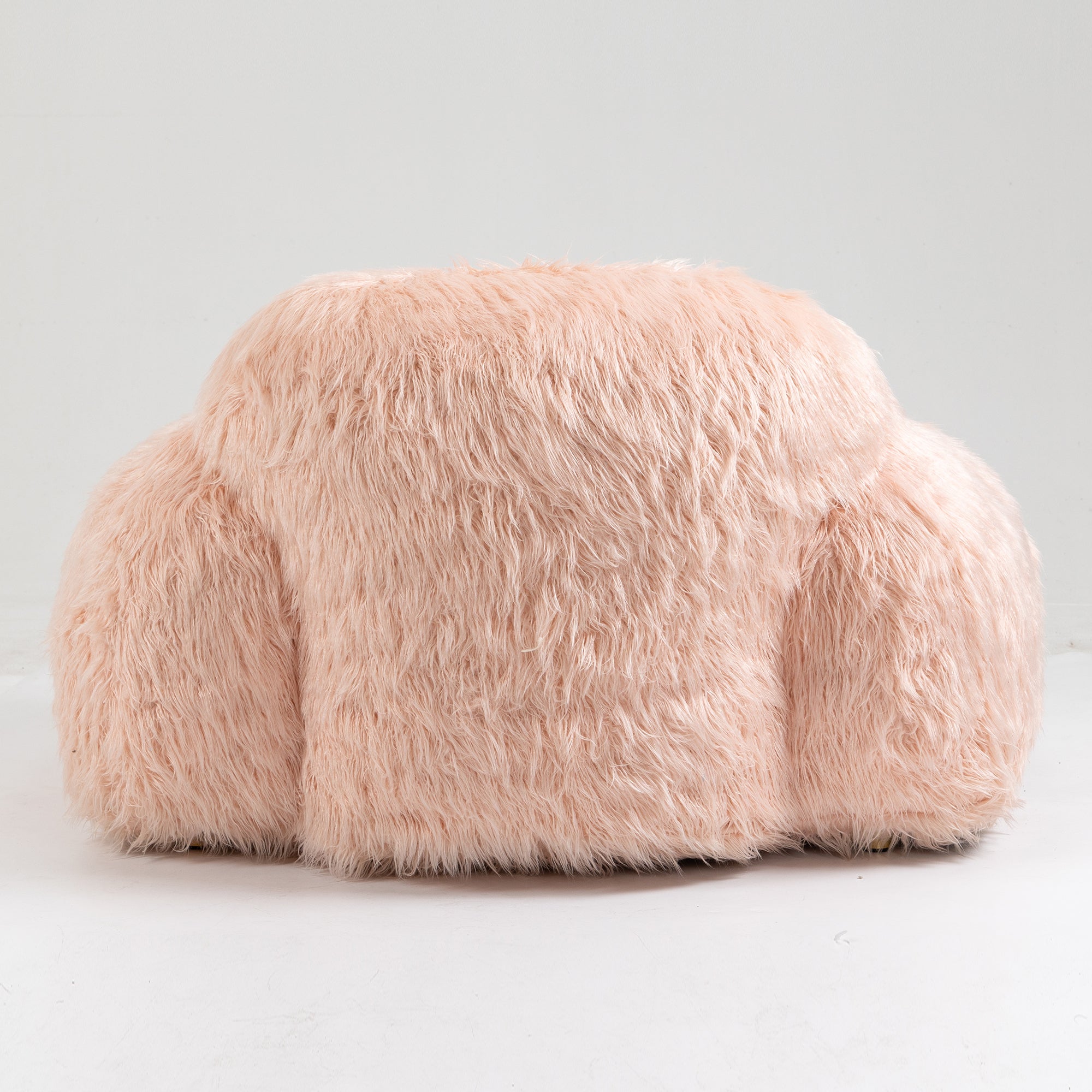 Bean bag chair lazy long hair sofa bean bag chair pink-faux fur