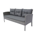 6 Piece Patio Wicker Sectional Set Patio Backyard Conversation Set Grey Wicker Dark Grey Cushion Yes Complete Patio Set Grey Rust Resistant Frame Mildew Resistant Cushion Garden & Outdoor Classic,Modern Multiple Chairs Seating Group Fiber Foam Pads