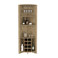 Corner Bar Cabinet Castle, Living Room, Aged Oak Beige Particle Board Particle Board