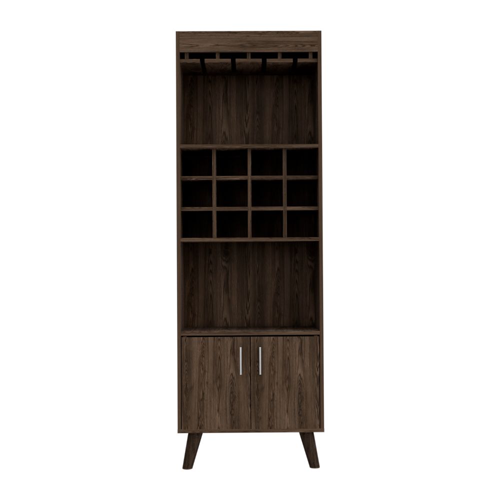 Bar Cabinet Bull, Living Room, Dark Walnut Walnut Particle Board Particle Board