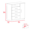 Dresser Beaufort, Bedroom, White White Particle Board Particle Board