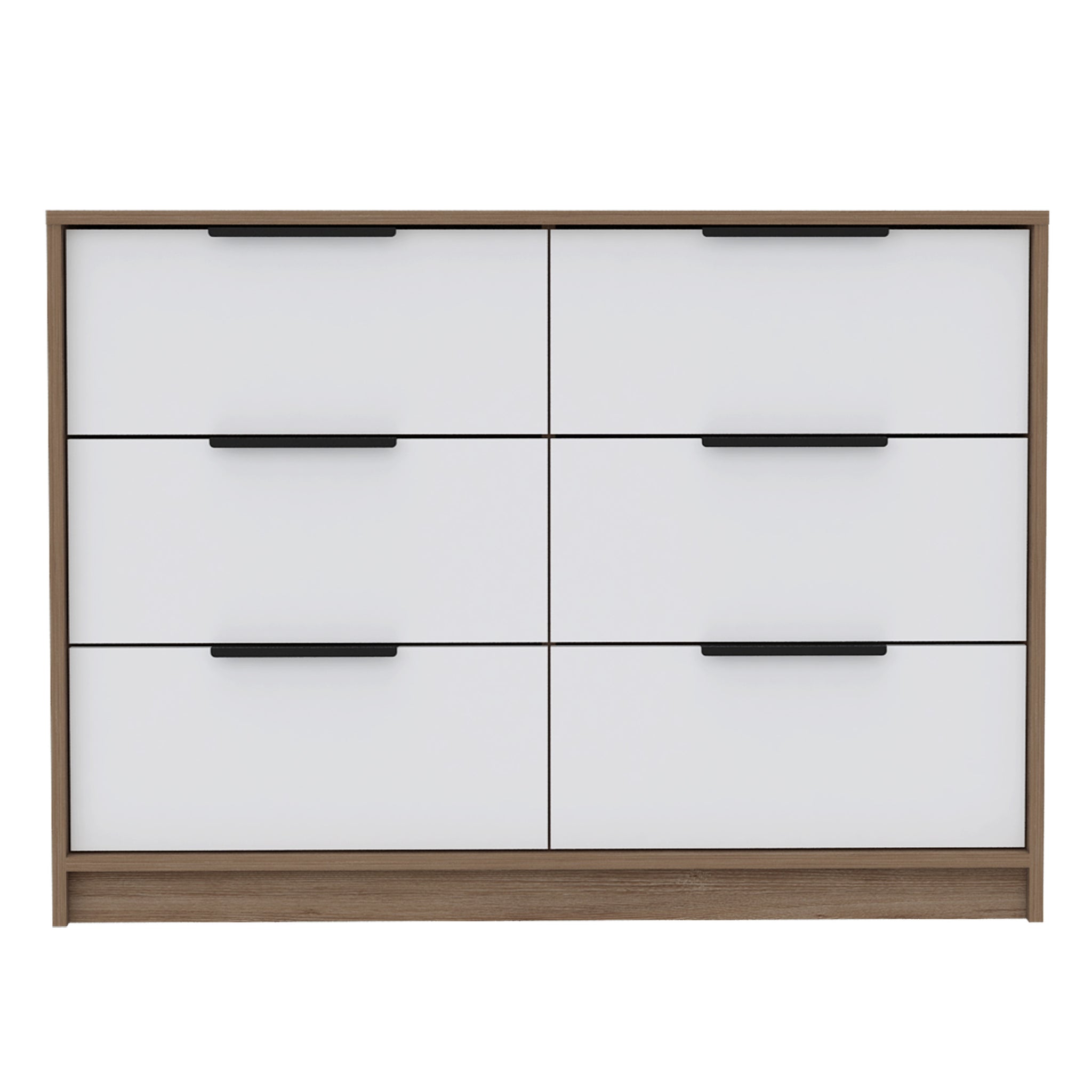 4 Drawer Double Dresser Maryland, Bedroom, Pine White Multicolor Particle Board Particle Board