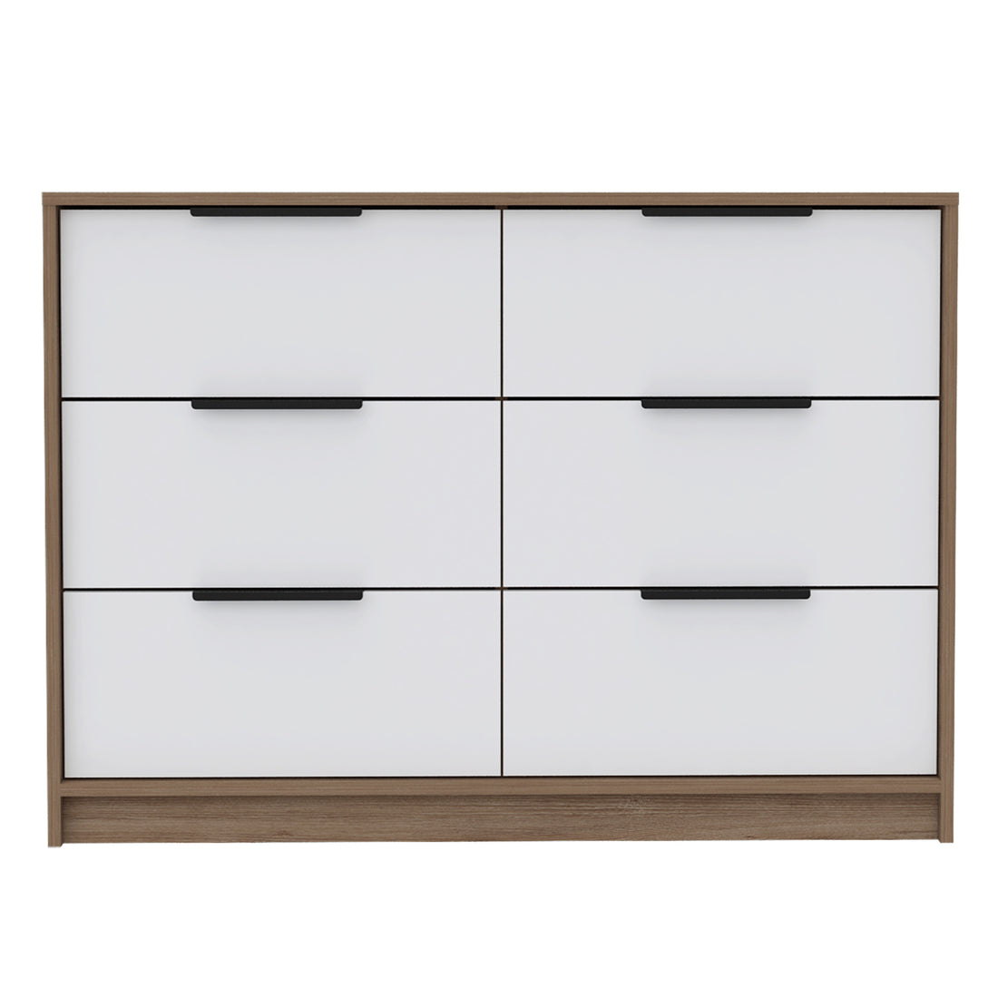 4 Drawer Double Dresser Maryland, Bedroom, Pine White Multicolor Particle Board Particle Board