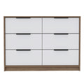 4 Drawer Double Dresser Maryland, Bedroom, Pine White Multicolor Particle Board Particle Board